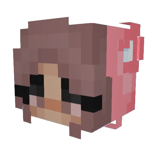 ItzLiax Minecraft avatar head, 3D render