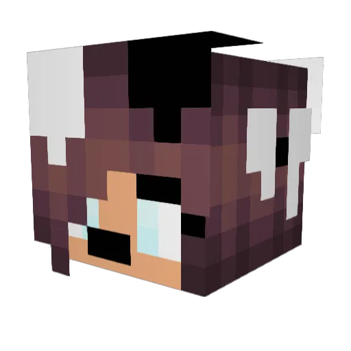 ItzLika Minecraft avatar head, 3D render