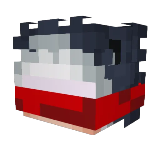 ItzLilMe Minecraft avatar head, 3D render