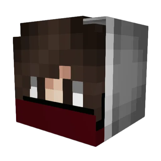 ItzLoveMe Minecraft avatar head, 3D render
