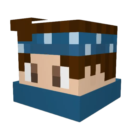 ItzMazen Minecraft avatar head, 3D render