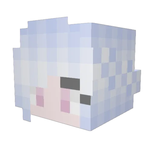 ItzMazia Minecraft avatar head, 3D render