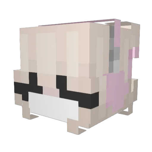 ItzMeggy Minecraft avatar head, 3D render
