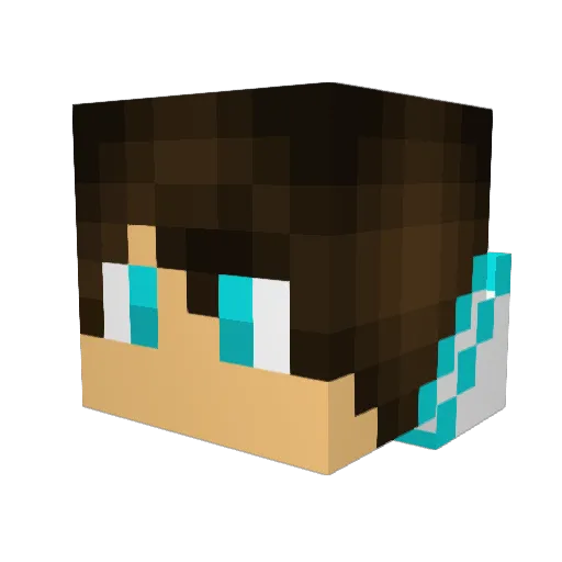 ItzMidNight_ Minecraft avatar head, 3D render