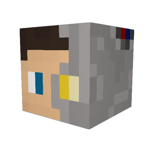 ItzMigulda Minecraft avatar head, 3D render