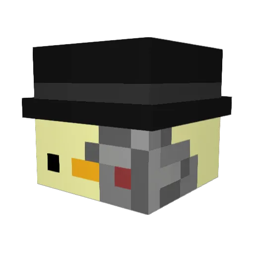 ItzN0T Minecraft avatar head, 3D render