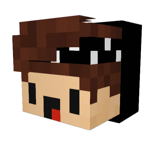 ItzN3X Minecraft avatar head, 3D render