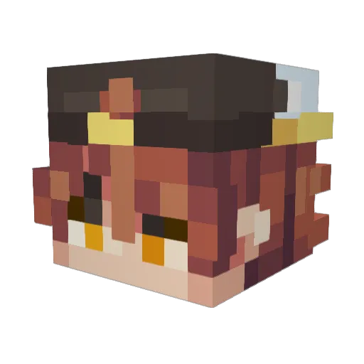 ItzNation Minecraft avatar head, 3D render