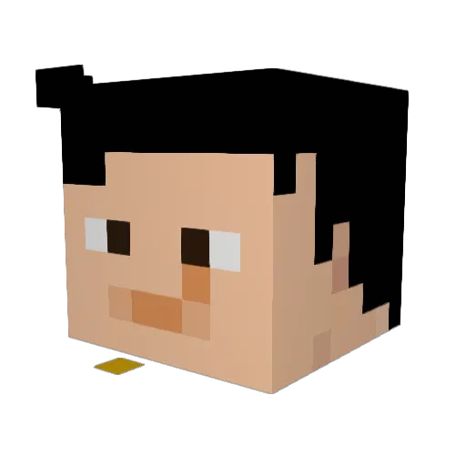 ItzNeak Minecraft avatar head, 3D render