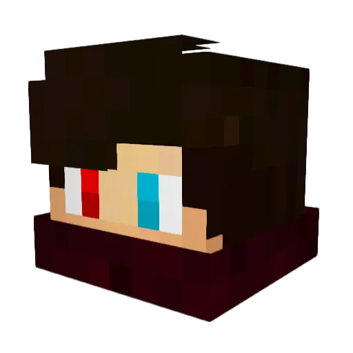 ItzNeci Minecraft avatar head, 3D render