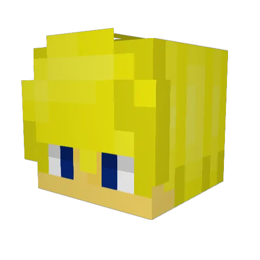 ItzNico10 Minecraft avatar head, 3D render