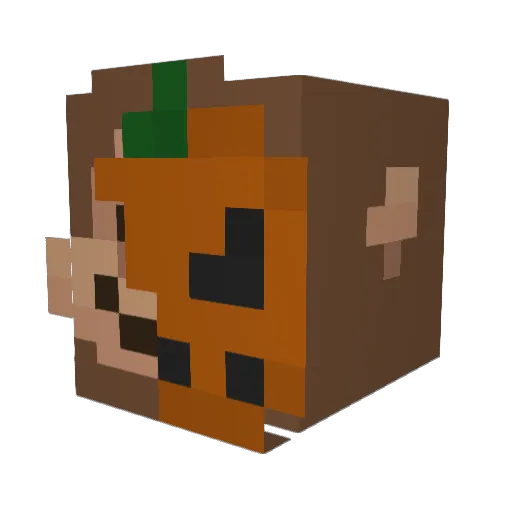 ItzNicopuff Minecraft avatar head, 3D render