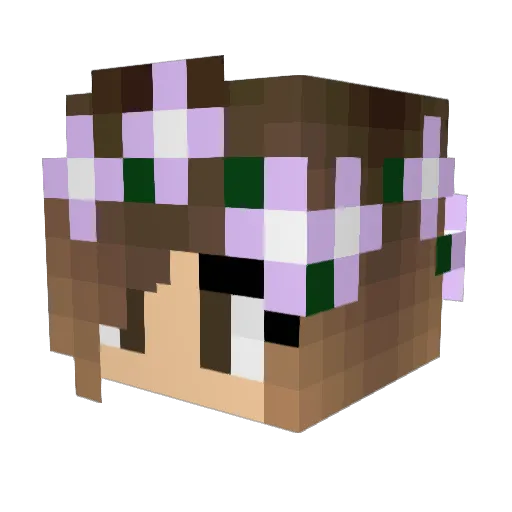 ItzNikki Minecraft avatar head, 3D render