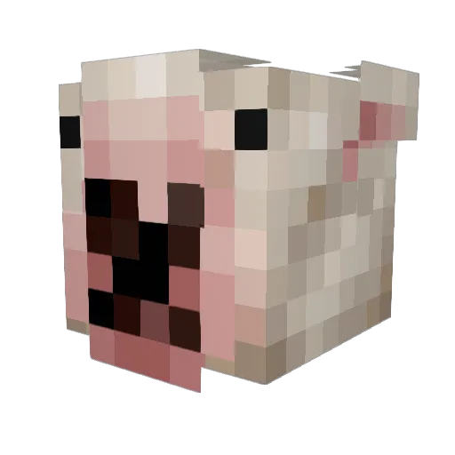 ItzNonMouse Minecraft avatar head, 3D render