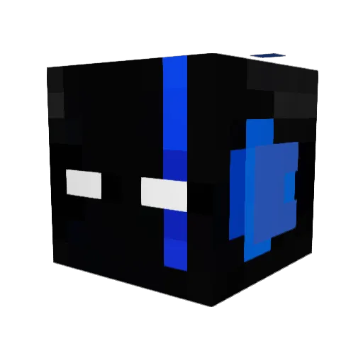 ItzNotBlue Minecraft avatar head, 3D render