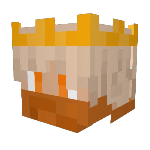 ItzOrangeeee Minecraft avatar head, 3D render