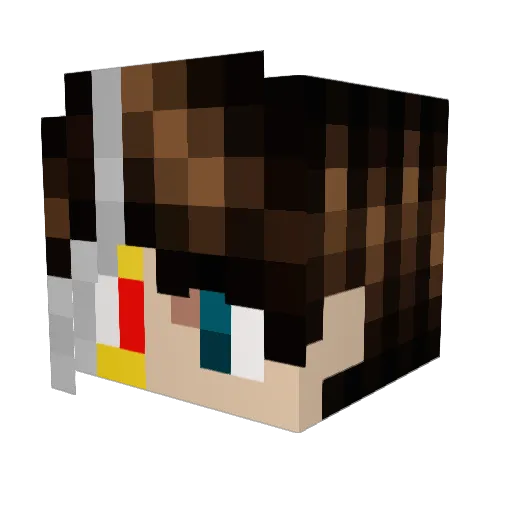 ItzOrrangey Minecraft avatar head, 3D render
