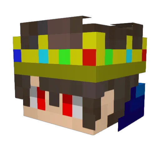 ItzPhantomXDD Minecraft avatar head, 3D render
