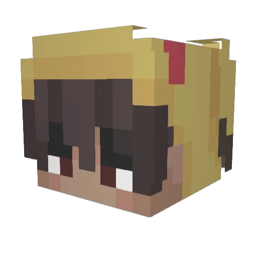 ItzPikachu33 Minecraft avatar head, 3D render