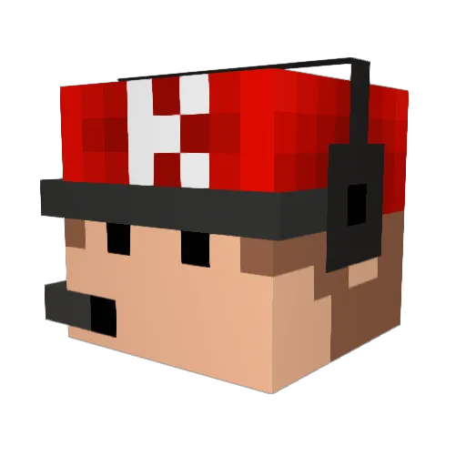 ItzPlen Minecraft avatar head, 3D render