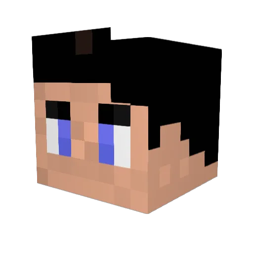 ItzPogani Minecraft avatar head, 3D render