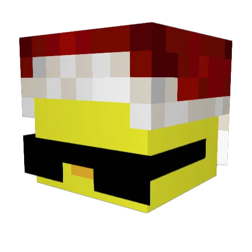 ItzPook Minecraft avatar head, 3D render