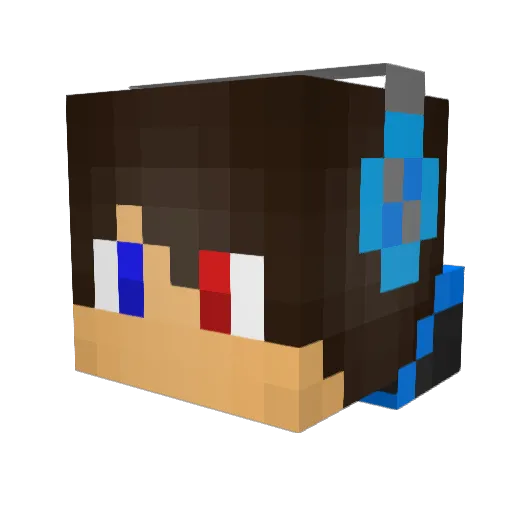 ItzPrimo Minecraft avatar head, 3D render