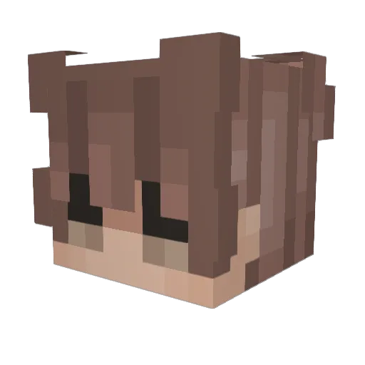 ItzPuding Minecraft avatar head, 3D render