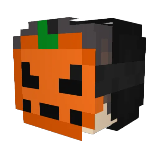 ItzPumpkim Minecraft avatar head, 3D render