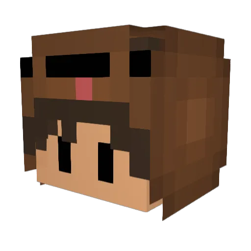 ItzPunCheR Minecraft avatar head, 3D render