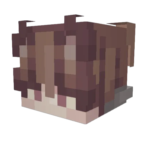 ItzPuppyBoy Minecraft avatar head, 3D render