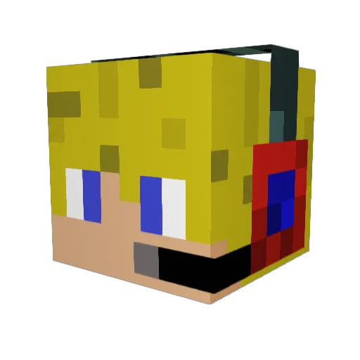 ItzPur3MC Minecraft avatar head, 3D render