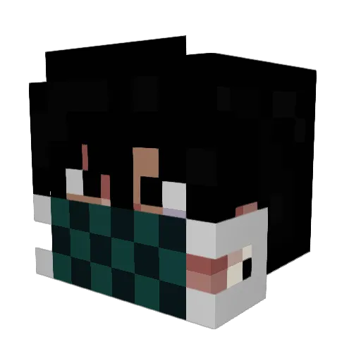 ItzQutik Minecraft avatar head, 3D render