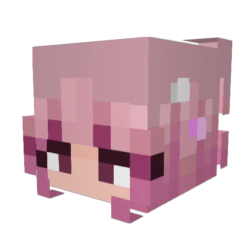 ItzRaeya Minecraft avatar head, 3D render