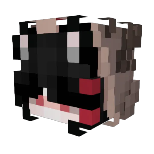 ItzRainbowFemboy Minecraft avatar head, 3D render