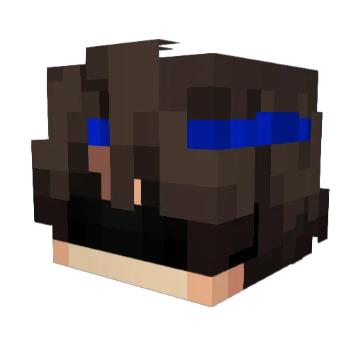 ItzRakta Minecraft avatar head, 3D render
