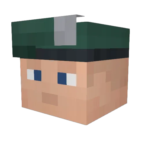 ItzRealHandy Minecraft avatar head, 3D render