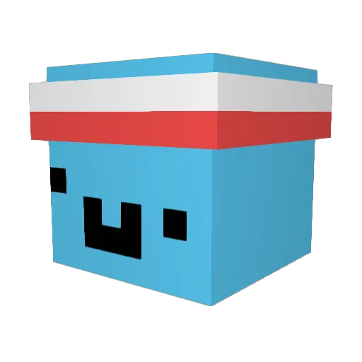 ItzRealLandy Minecraft avatar head, 3D render