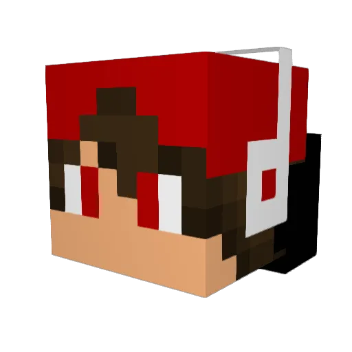 ItzRekt Minecraft avatar head, 3D render