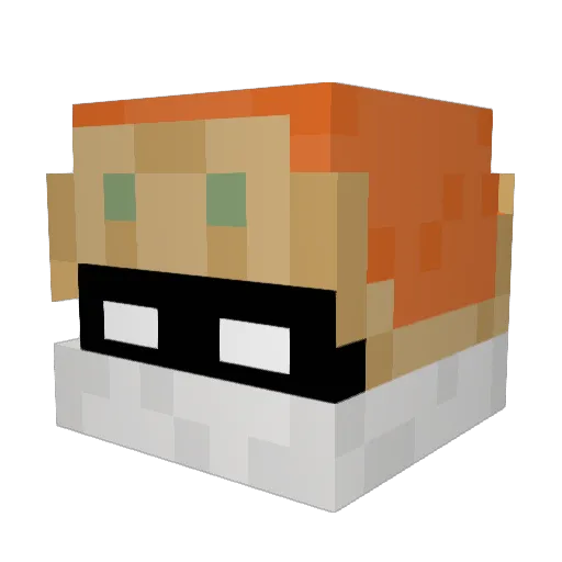 ItzRen_ Minecraft avatar head, 3D render