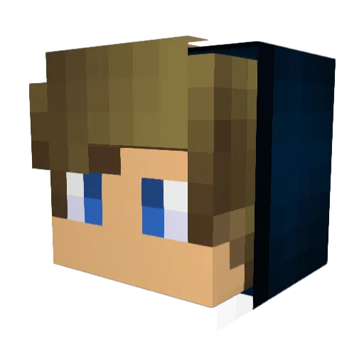 ItzRisker Minecraft avatar head, 3D render