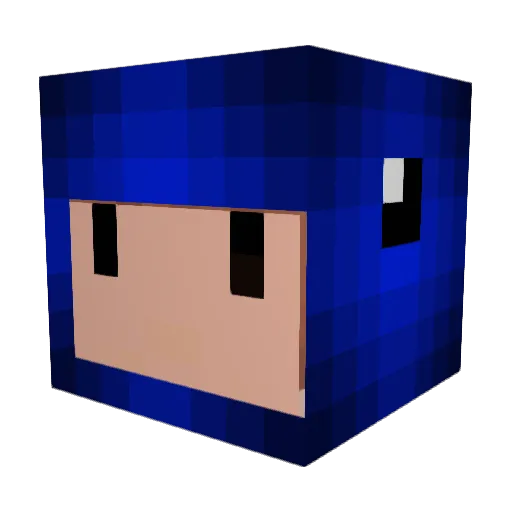 ItzScrble Minecraft avatar head, 3D render