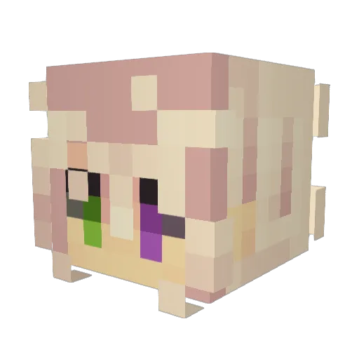 ItzShadowWolfie Minecraft avatar head, 3D render