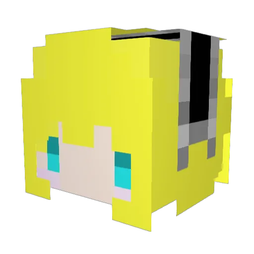 ItzShiroPenguin Minecraft avatar head, 3D render