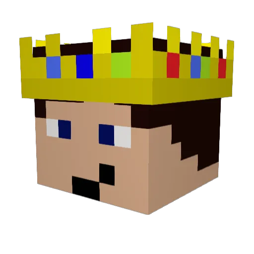 ItzShock Minecraft avatar head, 3D render