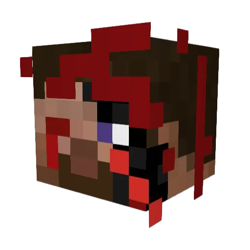 ItzSpairo Minecraft avatar head, 3D render