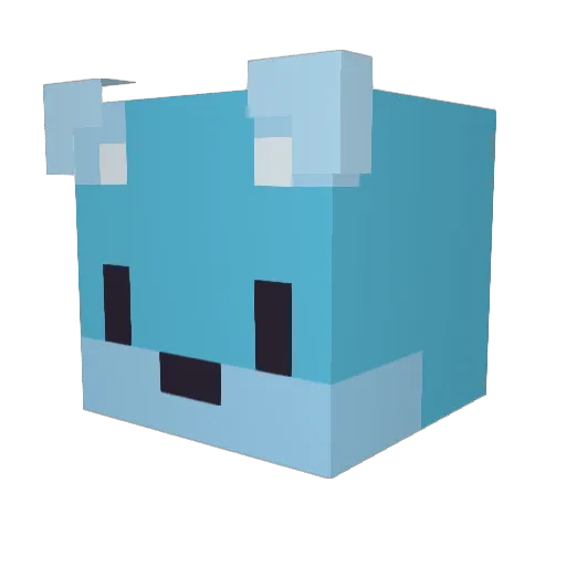 ItzTanooki Minecraft avatar head, 3D render