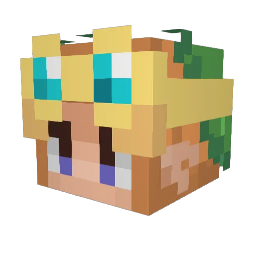 ItzTay_x Minecraft avatar head, 3D render