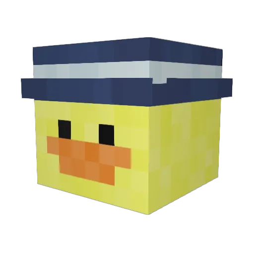 ItzTee Minecraft avatar head, 3D render