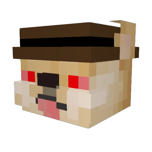 ItzTioDoggizz Minecraft avatar head, 3D render